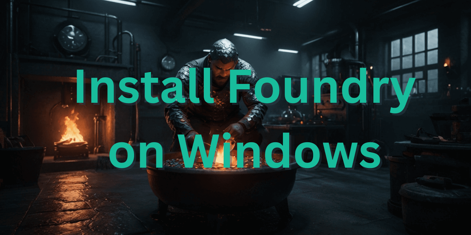 paul simroth; guide to installing foundry on windows, forge