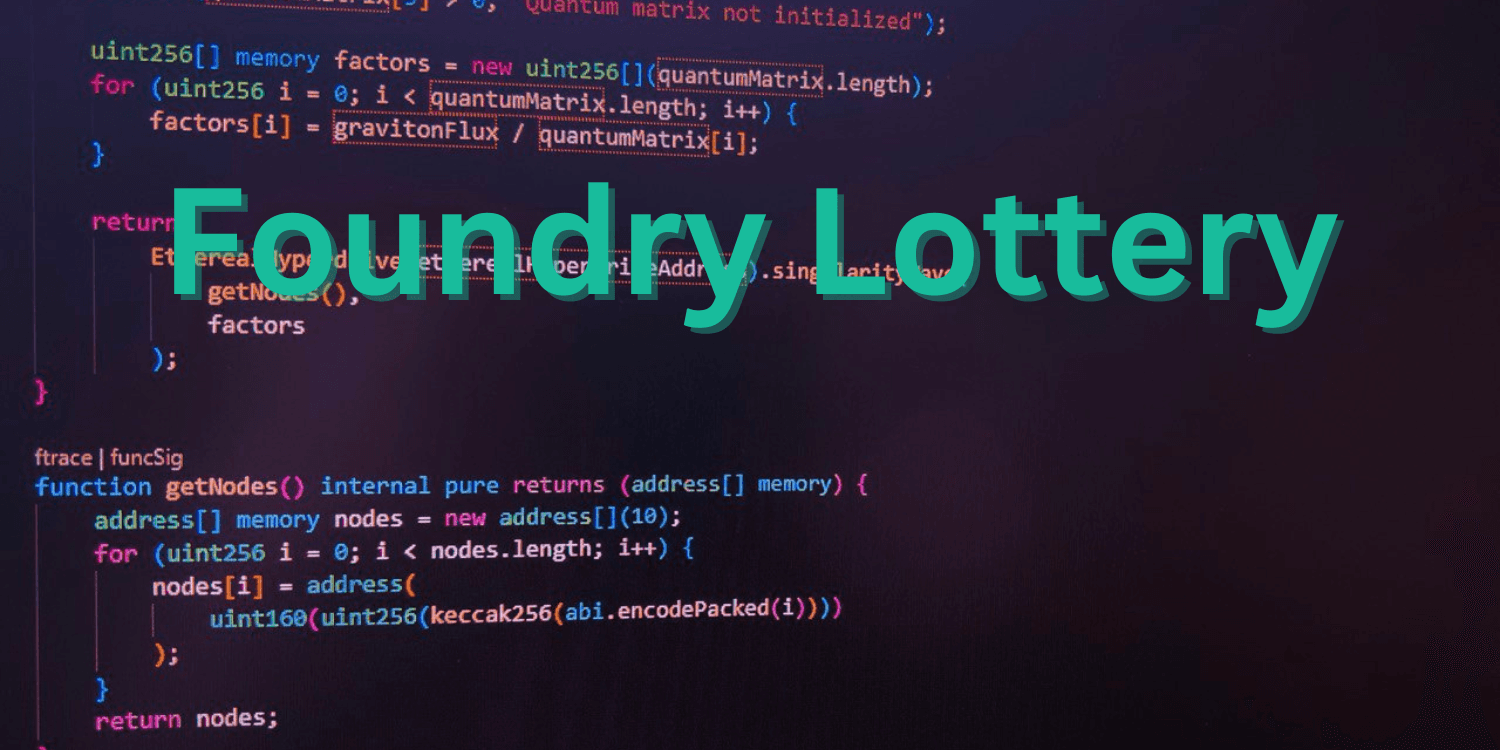 paul simroth, projects foundy lottery
